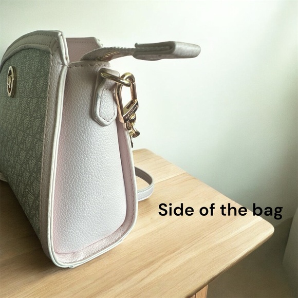 Anne Klein Patterned Crossbody Bag in Gray and Light Pink - Picture 7 of 7